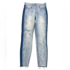 SPANX Jeggings Skinny Jeans Distressed Stretchy Light Denim Size Medium